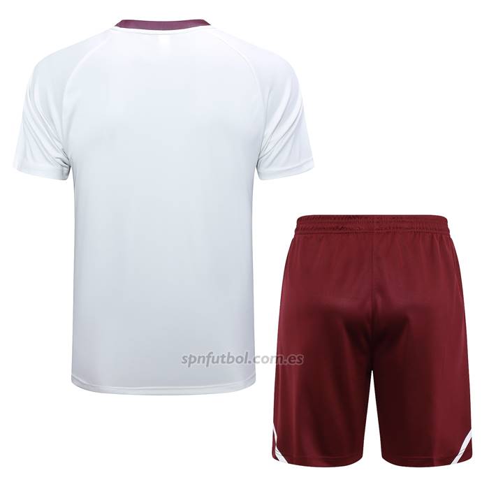 Chandal del Flamengo Manga Corta 2024-2025 Blanco - Pantalon Corto